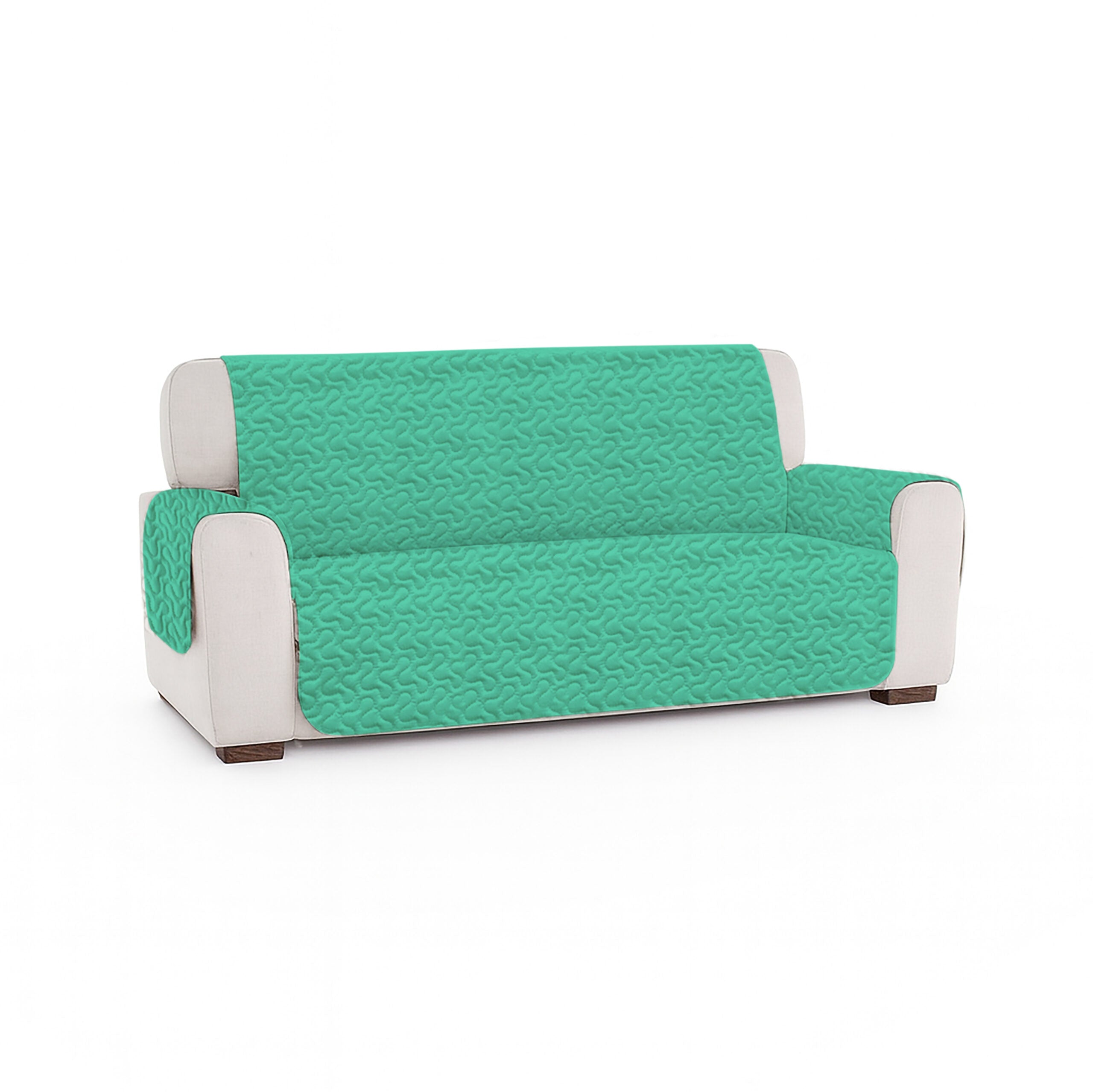 Cuvertură matlasată canapea 3 locuri două fețe - MINT GREEN